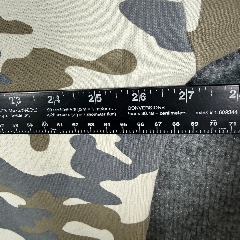 Rebecca Minkoff Sweatshirt Womens XS Green Camo Oversized Balloon Sleeve Top - Picture 6 of 10
